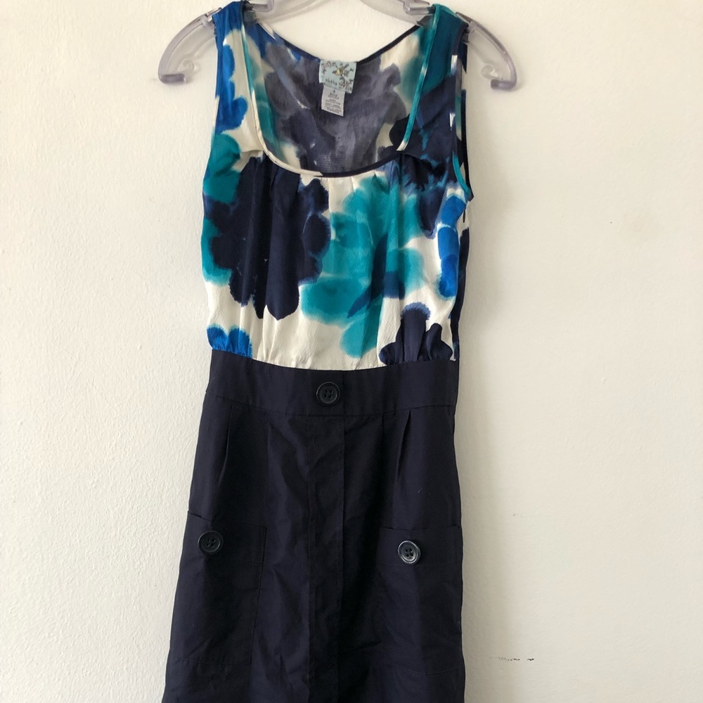 Anthropologie Tabitha Navy Sleeveless Dress